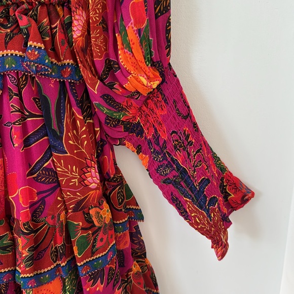 NWT Farm Rio Tropical Tapestry Long-Sleeve Minidress Size S - Picture 8 of 15